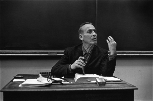 Norman Maclean teaching his popular Shakespeare class in 1970.
